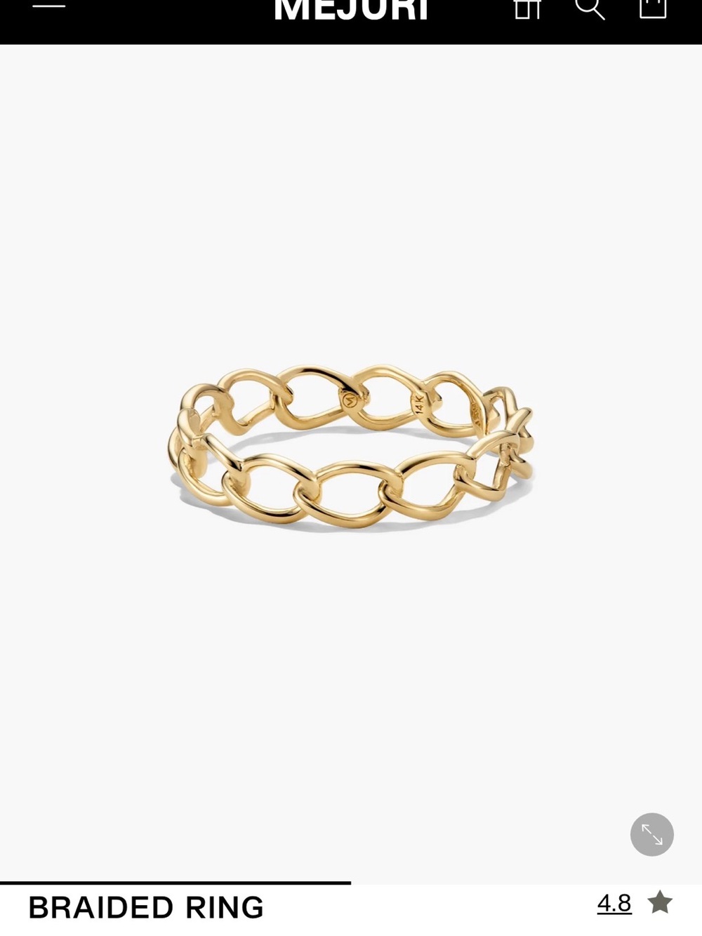 Mejuri Braided Ring 14k Gold